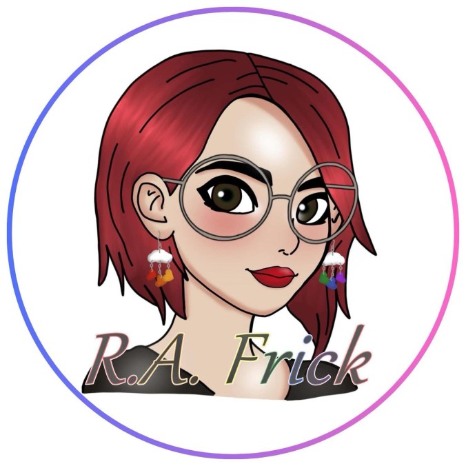 Author Logo with name: R.A. Frick